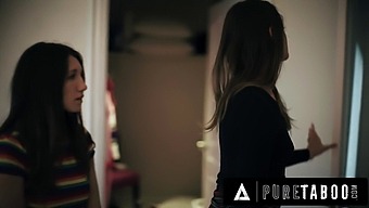 Virgin Teen Maya Woulfe'S Forbidden Rendezvous With Dominant Stepsister Gizelle Blanco (18+)