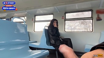 Public Train Adventure With A Happy Ending And A Cumwalk